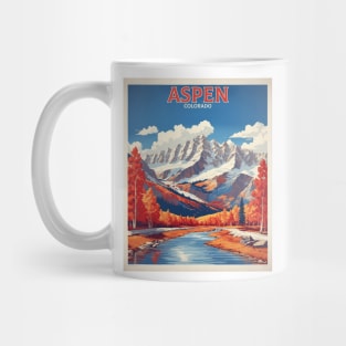 Aspen Colorado United States of America Tourism Vintage Poster Mug